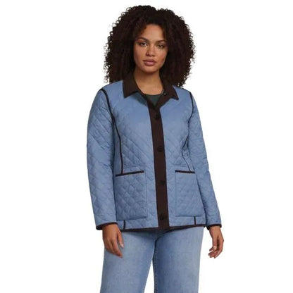 Women's Print Reversible Barn Quilted Insulated Jacket