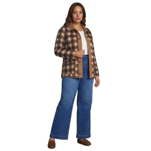 Women's Print Reversible Barn Quilted Insulated Jacket