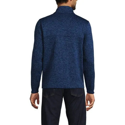 Men's Sweater Fleece Snap Neck Pullover Jacket
