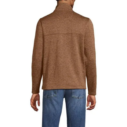 Men's Sweater Fleece Snap Neck Pullover Jacket