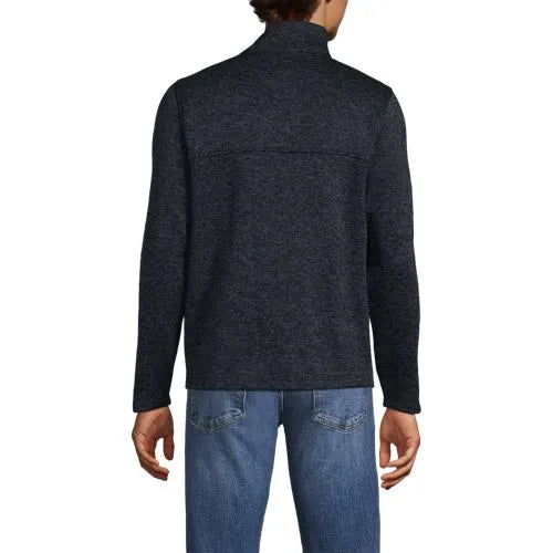 Men's Sweater Fleece Snap Neck Pullover Jacket