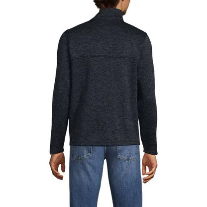 Men's Sweater Fleece Snap Neck Pullover Jacket