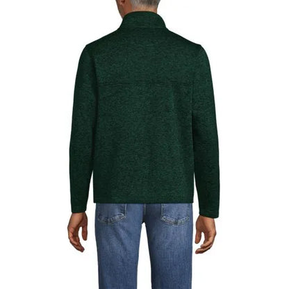Men's Sweater Fleece Snap Neck Pullover Jacket