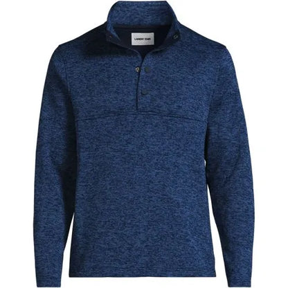 Men's Sweater Fleece Snap Neck Pullover Jacket