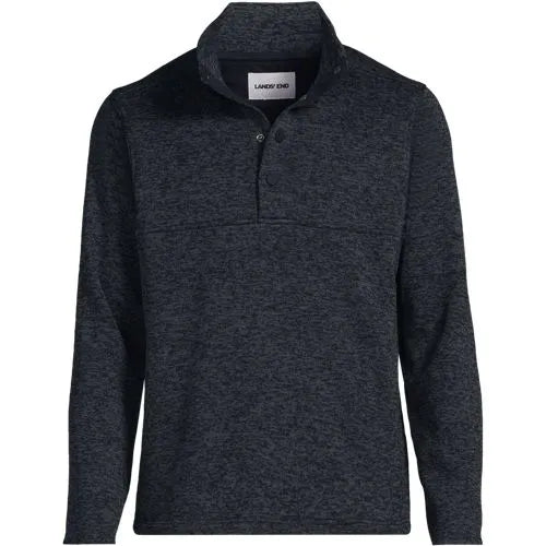 Men's Sweater Fleece Snap Neck Pullover Jacket
