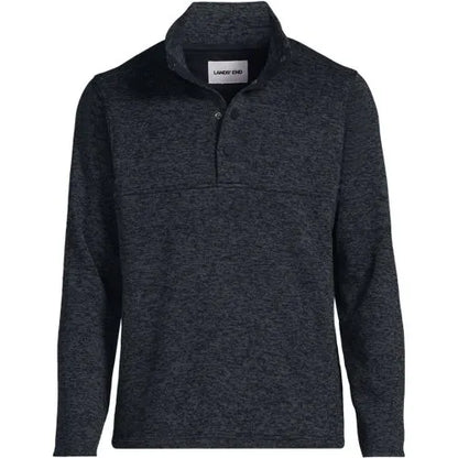Men's Sweater Fleece Snap Neck Pullover Jacket