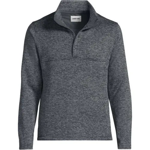 Men's Sweater Fleece Snap Neck Pullover Jacket