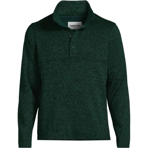 Men's Sweater Fleece Snap Neck Pullover Jacket