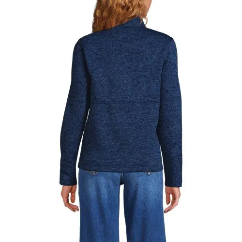 Women's Sweater Fleece Snap Neck Pullover Jacket