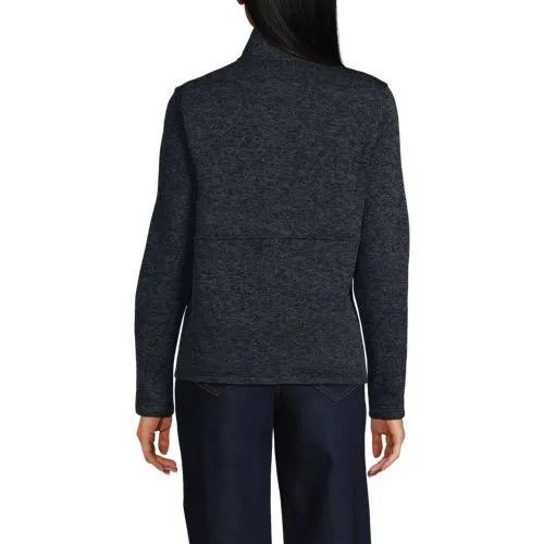Women's Sweater Fleece Snap Neck Pullover Jacket