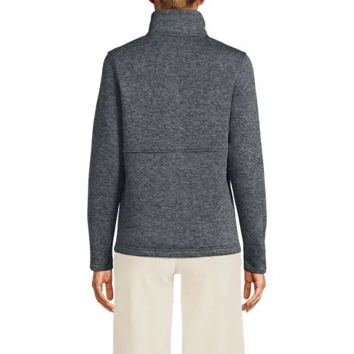 Women's Sweater Fleece Snap Neck Pullover Jacket