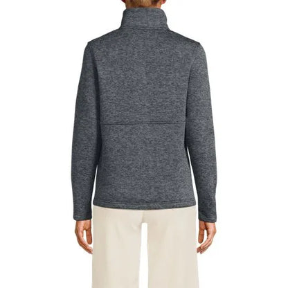 Women's Sweater Fleece Snap Neck Pullover Jacket