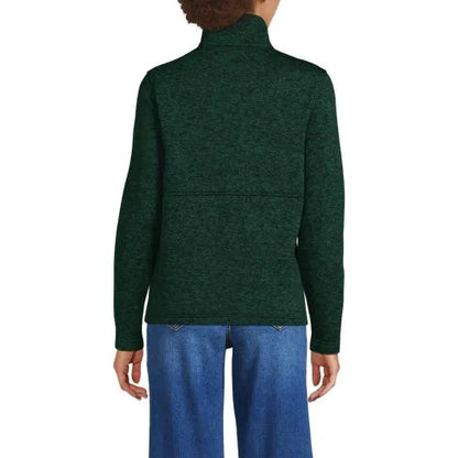 Women's Sweater Fleece Snap Neck Pullover Jacket