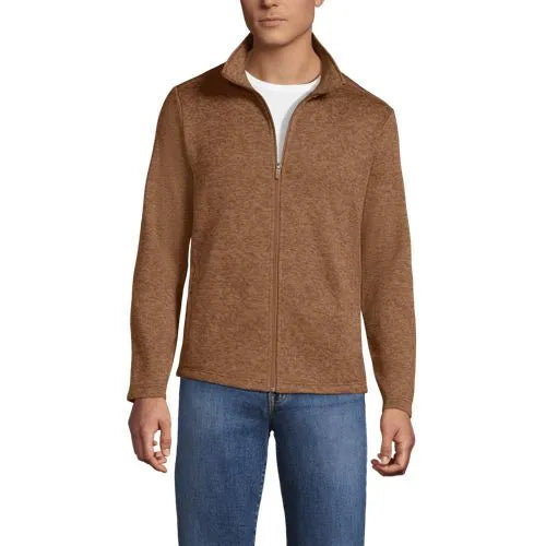School Uniform Men's Sweater Fleece Zip Front Jacket