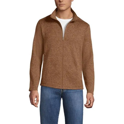 School Uniform Men's Sweater Fleece Zip Front Jacket