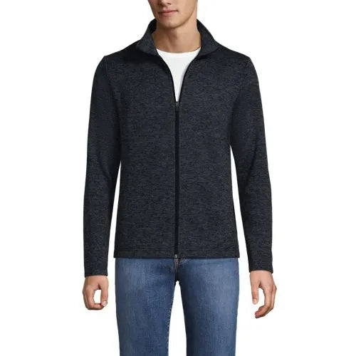 School Uniform Men's Sweater Fleece Zip Front Jacket