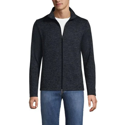 School Uniform Men's Sweater Fleece Zip Front Jacket