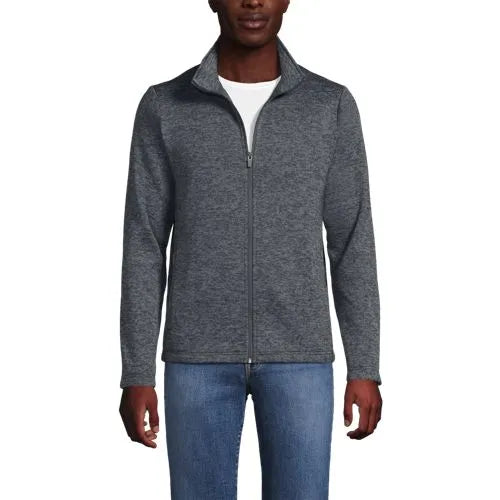 School Uniform Men's Sweater Fleece Zip Front Jacket