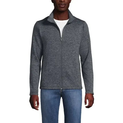 School Uniform Men's Sweater Fleece Zip Front Jacket