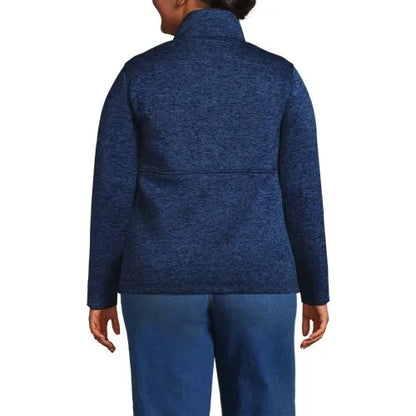Women's Sweater Fleece Snap Neck Pullover Jacket
