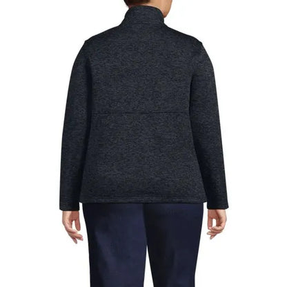 Women's Sweater Fleece Snap Neck Pullover Jacket