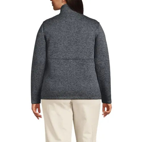 Women's Sweater Fleece Snap Neck Pullover Jacket