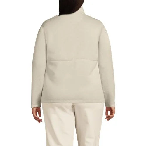 Women's Sweater Fleece Snap Neck Pullover Jacket
