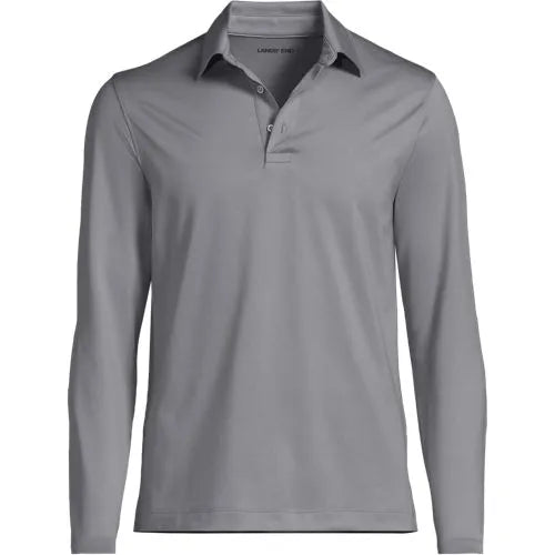 School Uniform Men's Rapid Dry Long Sleeve Modern Fit Polo