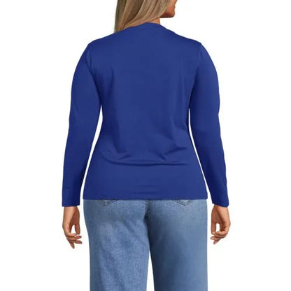 Women's Supima Jersey Long Sleeve Button Henley