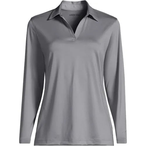 School Uniform Women's Rapid Dry Long Sleeve Sport Collar Polo