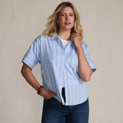 Women's Cooling Elbow Sleeve Button Front Shirt