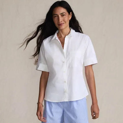 Women's Cooling Elbow Sleeve Button Front Shirt