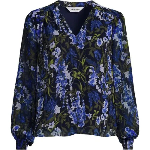 Women's Chiffon Removable Tie Neck Blouse