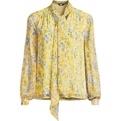 Women's Chiffon Removable Tie Neck Blouse