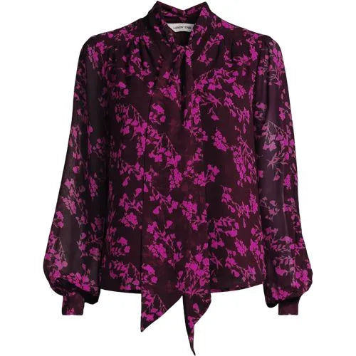 Women's Chiffon Removable Tie Neck Blouse
