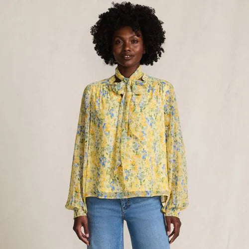 Women's Chiffon Removable Tie Neck Blouse