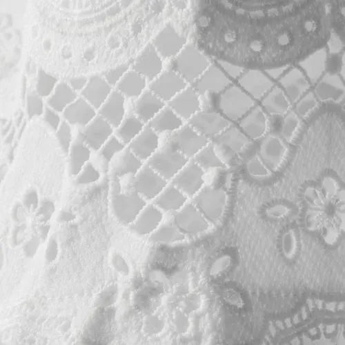 Women's Short Sleeve Slub Jersey Cutwork T-Shirt
