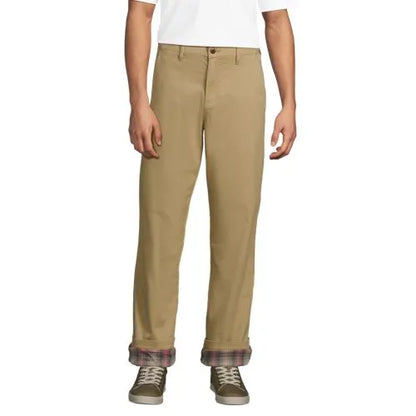 Men's Knockabout Comfort Waist Easy Classic Fit Flannel Lined Chino Pant