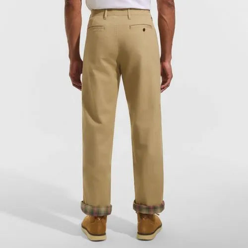 Men's Knockabout Comfort Waist Easy Classic Fit Flannel Lined Chino Pant