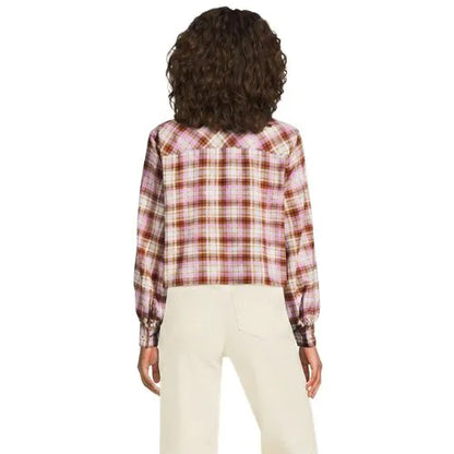 Women's Cropped Flannel Shirt