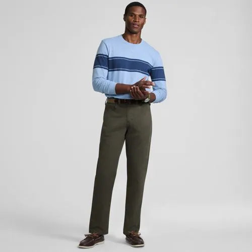 Men's Travel Kit Comfort Waist Classic Straight Fit 5 Pocket Pant
