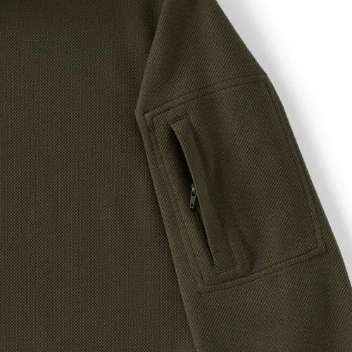 Men's Long Sleeve Cooling Performance Pique Quarter Zip