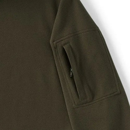 Men's Long Sleeve Cooling Performance Pique Quarter Zip