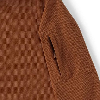 Men's Long Sleeve Cooling Performance Pique Quarter Zip