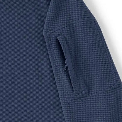 Men's Long Sleeve Cooling Performance Pique Quarter Zip