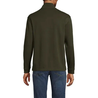 Men's Long Sleeve Cooling Performance Pique Quarter Zip