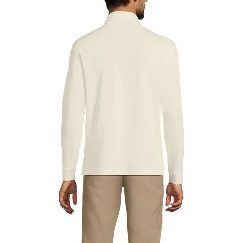 Men's Long Sleeve Cooling Performance Pique Quarter Zip