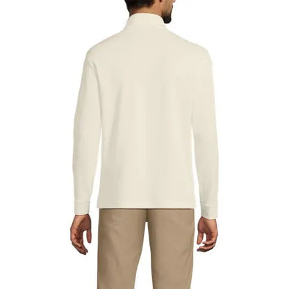 Men's Long Sleeve Cooling Performance Pique Quarter Zip