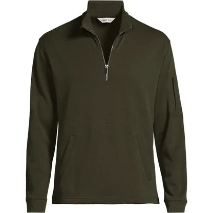 Men's Long Sleeve Cooling Performance Pique Quarter Zip
