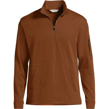 Men's Long Sleeve Cooling Performance Pique Quarter Zip